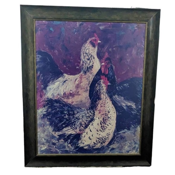 Large Original Hen/Chicken Painting - Oil - Picture 10 of 10